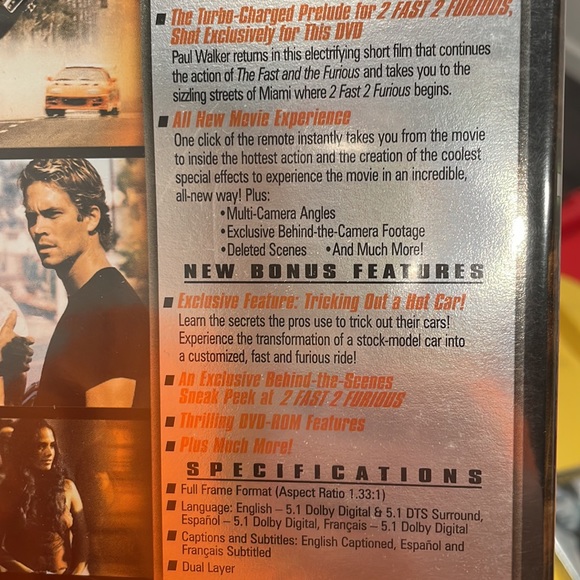 NWT- The Fast And The Furious AND 2 Fast 2 Furious 🚙Bundle and save🚙 - Picture 4 of 7